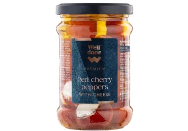 Ar sieru pildītas ķiršu paprikas WELL DONE PREMIUM 250g