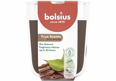 Aromātiska svece glāzē BOLSIUS Oud Wood 8x7cm