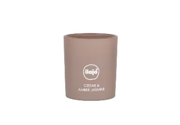 Aromātiskā svece stikla trauciņā brūna