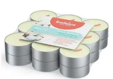 Aromātiskās tējas sveces FRESH COTTON 18gab.