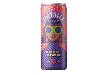 Aromātisks dzirkstošā vīna dzēriens TUTTAVIA Blueberry 5% 0,25L D