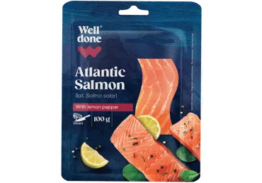 Atlantijas laša fileja ar citronu un pipariem WELL DONE 100g