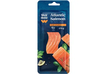 Atlantijas laša fileja WELL DONE auksti kūpināta 170g