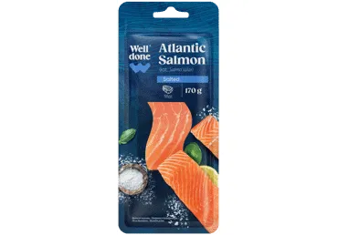 Atlantijas laša fileja WELL DONE sālīta 170g