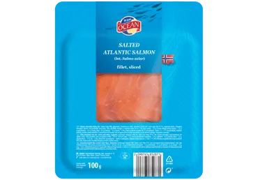 Atlantijas laša fileja WIDE OCEAN mazsālīta 100g