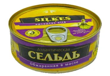 Atlantijas siļķes apceptas eļļā BRĪVAIS VILNIS 230g