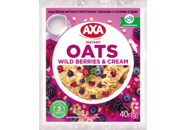 Ātri pagatavojamā auzu pārslu biezputra AXA meža ogas 40g