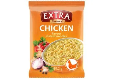 Ātri pagatavojamas nūdeles EXTRA LINE vistas garša 59,2g