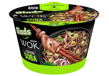 Ātri pagatavojamās nūdeles GLADS Wok Soba 95g