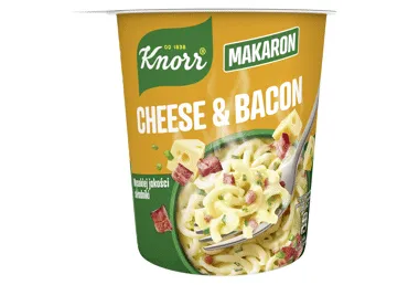 Ātri pagatavojamas nūdeles KNORR ar sieru un šķiņķi 71g