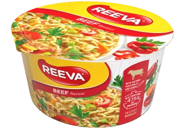 Ātri pagatavojamas nūdeles REEVA ar liellopa gaļas garšu 75g