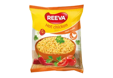 Nūdeles ā/p Reeva ar aso vistas gaļas garšu 60g