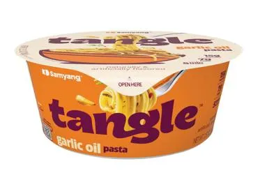 Ātri pagatavojamas nūdeles SAMYANG Tangle ķiploku, trauciņā 100g