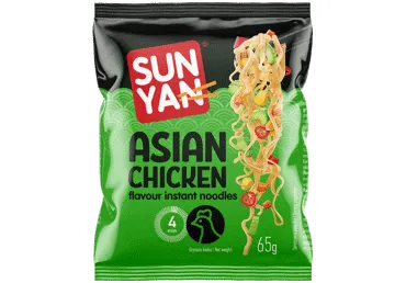 Ātri pagatavojamas nūdeles SUN YAN ar Āzijas vistas garšu 65g