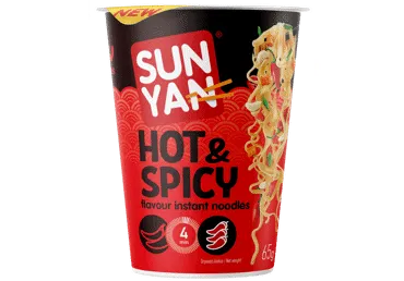 Ātri pagatavojamas nūdeles SUN YAN asa garša 65g