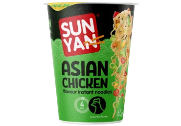 Ātri pagatavojamas nūdeles SUN YAN Āzijas ar vistas garšu 65g