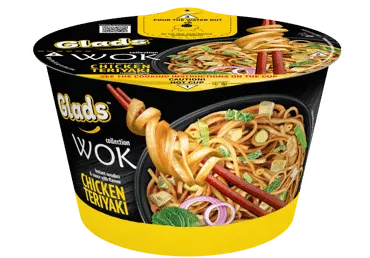 Ātri pagatavojamās nūdeles Wok Chicken Teriyaki GLADS 95g