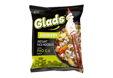 Ātri pagatavojamās rīsu nūdeles GLADS Pho Ga mērce 65g