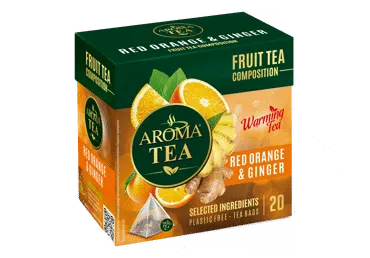Augļu tēja AROMA TEA apelsīns-ingvers 20x2g