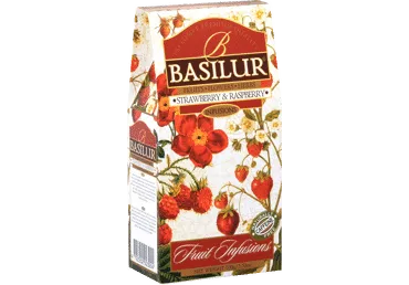 Augļu tēja BASILUR aveņu-zemeņu 100g