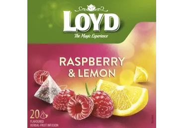 Augļu tēja Loyd aveņu, citronu 20x2g