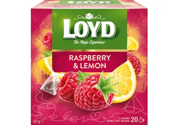 Augļu tēja LOYD aveņu-citronu garša 20x2g