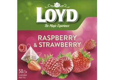 Augļu tēja Loyd aveņu un zemeņu 20x2g