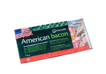 Auksti kūpināts cūkgaļas bekons RAKVERE Amerikāņu 150g
