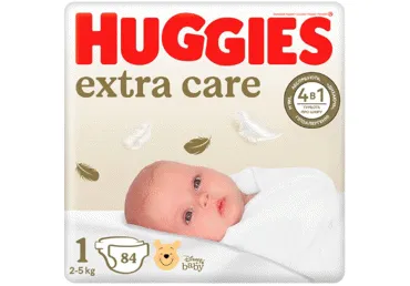 Autiņb.HUGGIES Extra Care S1 2-5kg 84gb