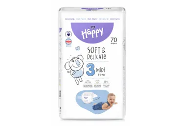 Autiņbiksītes HAPPY Midi S3 5-9kg 70gab.