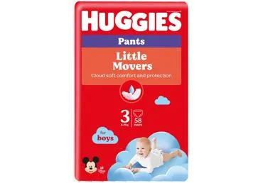 Autiņbiksītes HUGGIES Boy S3 6-11kg 58gab.