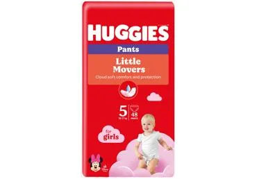 Autiņbiksītes HUGGIES Girl S5 12-17kg 48gb.