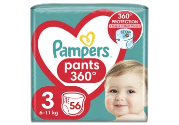 Autiņbiksītes PAMPERS Pants 3 6-11kg 56gab.