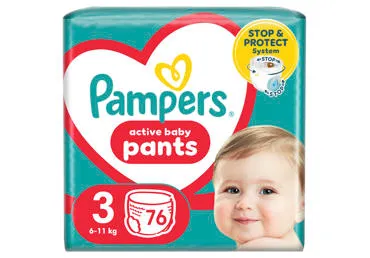 Autiņbiksītes PAMPERS Pants S3 6-11kg 76gab.