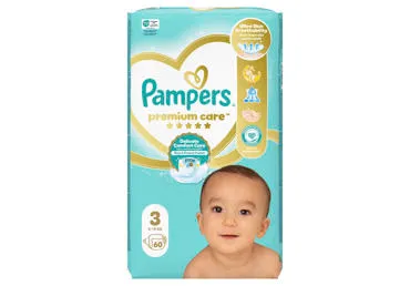 Autiņbiksītes PAMPERS PC S3 6-10kg 60gb.
