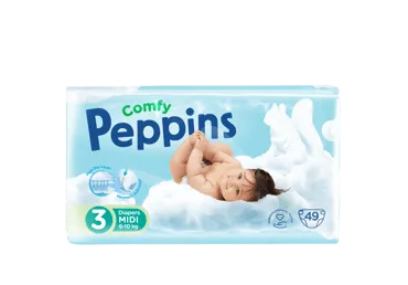 Autiņbiksītes PEPPINS Comfy S3 6-10kg 49gab.