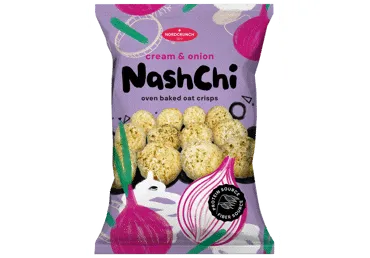Auzu čipsi NASHCHI ar sīpolu un krējuma garšu 60g
