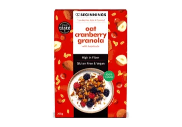 Granola The BEGINNINGS Auzu dzērveņu, 200g
