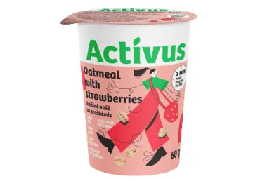 Auzu pārslu biezputra ACTIVUS zemeņu 60g