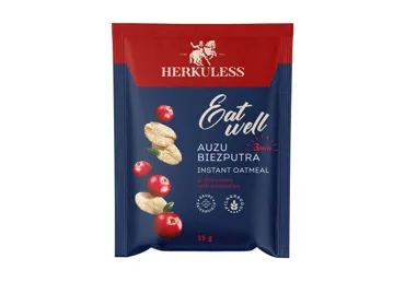 Auzu pārslu biezputra HERKULESS dzērveņu 35g