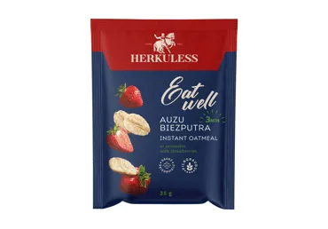 Auzu pārslu biezputra HERKULESS zemeņu 35g