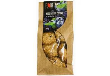 Auzu pārslu cepumi ar mellen.FLORA 300g