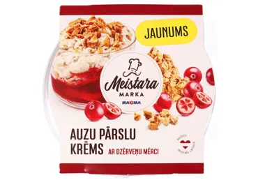 Auzu pārslu krēms ar dzērveņu mērci MEISTARA MARKA 140g