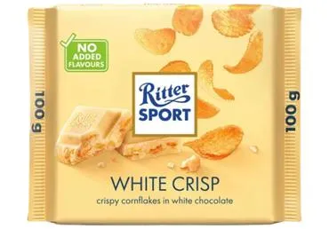 Baltā šokolāde ar pārslām RITTER SPORT 100g