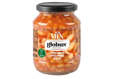 Baltās pupiņas tomātu mērcē GLOBUS 330g