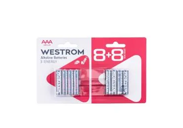 Baterijas WESTROM 8+8 AAA