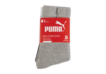 Bērnu sporta zeķes PUMA 27-30 3pāri baltas/pelēkas