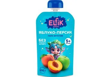 Biezenis ELFIK ābolu persiku 5+ 100g