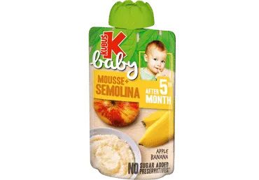 Biezenis KUBUŠ BABY banānu ar putru 5+ 100g