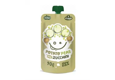 Biezenis OVKO BIO kartupeļu-zirnīšu-cukīni 6+90g